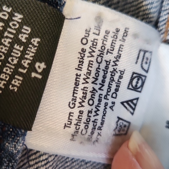 Eddie Bauer Cropped Jeans Denim sz 14 - Picture 7 of 15